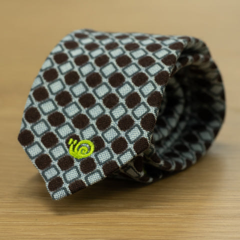 cravatta in lana stampata made in italy moderna