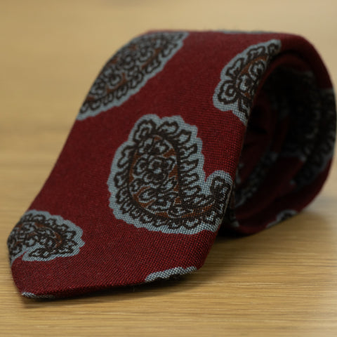 cravatta da donna in lana stampata rosso