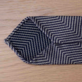 Cravatta Chewronne in seta lana Jacquard blu - 1005