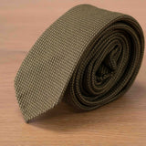 Cravatta Unita Nattè in seta lana Jacquard Verde - 1007