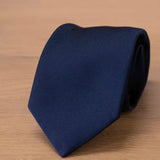 Cravatta Unita in seta Jacquard Blu Navy - 1010