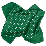 Bandana in pura seta pois verde - 1015