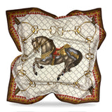 Foulard in Pura Seta con Stampa Cavallo di Latta – 1019