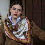 Foulard in Pura Seta con Stampa Cavallo di Latta – 1019