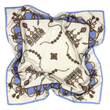 Foulard in Pura Seta con Stampa Gioielli della Regina - 1023