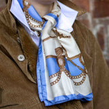 Foulard in Pura Seta con Stampa Gioielli della Regina - 1023