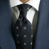 Cravatta Classico Blu Navy in pura seta - 1095