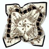 Foulard in Pura Seta con Stampa Gioielli della Regina - Cod 1105