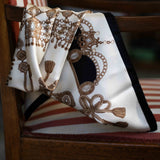 Foulard in Pura Seta con Stampa Gioielli della Regina - Cod 1105