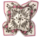 Foulard in Pura Seta con Stampa Gioielli della Regina - Cod 1106