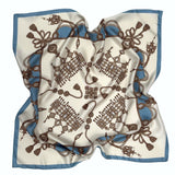 Foulard in Pura Seta con Stampa Gioielli della Regina - Cod 1107