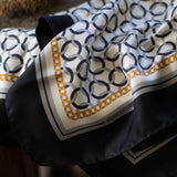 Foulard in Pura Seta con Stampa Anelli - 1110