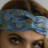 PURE SILK SKY BLUE HEAD BAND. COD 181