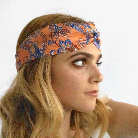 Fascia Per Capelli In Pura Seta, Alice Band, Larghezza 2 Cm, Regalo Di - Foto 8