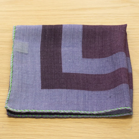 fazzoletto da taschino pura lana stampata viola lilla