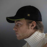 Cappellino baseball in puro Cashmere colore Nero Cod 460
