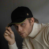 Cappellino baseball in puro Cashmere colore Nero Cod 460