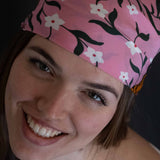 Foulard in Pura Seta cm 70x70 disegno tigre colore rosa Cod 571
