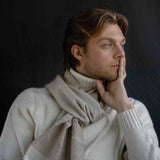 Sciarpa Uomo Cashmere Beige Cod 719