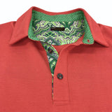 Polo Uomo puro Cotone colore Corallo cod 754-757