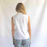 Polo Donna smanicata in Cotone colore Bianco  Cod.  770-773