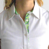 Polo Donna smanicata in Cotone colore Bianco  Cod.  770-773