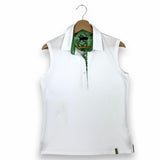 Polo Donna smanicata in Cotone colore Bianco  Cod.  770-773