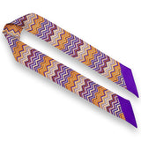 Bandeau in Pura Seta disegno Chevron colore Lilla  Cod 779