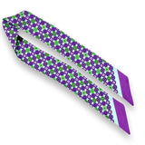 Bandeau in Pura Seta disegno Pois colore Lilla  Cod 783