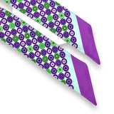 Bandeau in Pura Seta disegno Pois colore Lilla  Cod 783