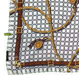 Foulard cm 90x90 Pura Seta disegno Fiore con Fibbie Rosa Cod. 789