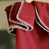 Coperta Yacht in Lana Seta Jacquard Oxford, colore Bordeaux Cod.791