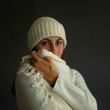 Cardigan Elena, in puro Cashmere colore Ecru Cod.798-799