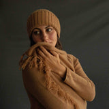 Cardigan Elena, in puro Cashmere colore Zenzero Cod.  802-803