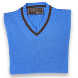 Pullover Adriano in puro Cashmere colore Azzurro Cod. 812-814