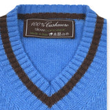 Pullover Adriano in puro Cashmere colore Azzurro Cod. 812-814
