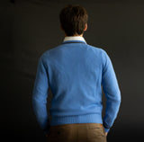 Pullover Adriano in puro Cashmere colore Azzurro Cod. 812-814