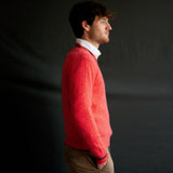 Pullover Adriano in puro Cashmere colore Corallo Cod. 815-817