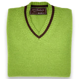 Pullover Adriano in puro Cashmere colore Verde Slow Cod. 818-820