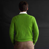 Pullover Adriano in puro Cashmere colore Verde Slow Cod. 818-820