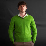 Pullover Adriano in puro Cashmere colore Verde Slow Cod. 818-820