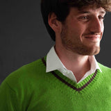 Pullover Adriano in puro Cashmere colore Verde Slow Cod. 818-820