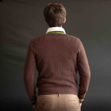 Pullover Adriano in puro Cashmere colore Marrone Cod. 821-823