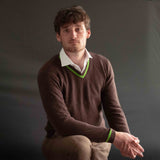 Pullover Adriano in puro Cashmere colore Marrone Cod. 821-823