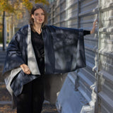 Mantella donna double face in tessuto tecnico impermeabile e puro cashmere Cod 841