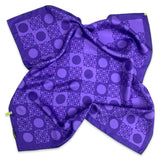 Foulard in pura Seta stampa pois tonale viola Cod 860