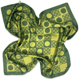 Foulard in pura Seta stampa pois tonale verde Cod 861