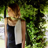 Sciarpa in Seta georgette sfumata Verde - 906