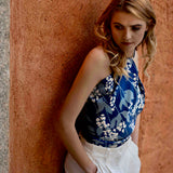 Foulard Seta Bambù Blu scuro – 916