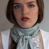 Foulard in Pura Seta cm 90x90  Stampa Geometrica - 921